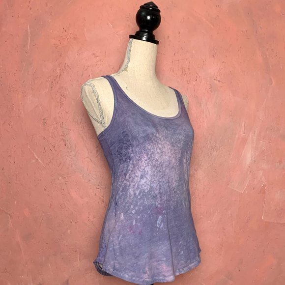 THRIFTED & UPCYCLED!!! Tie Dye Tank Top / HAND DYED ITEM / Blue Purple Pink Tank - Picture 4 of 7